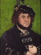 Lucas  Cranach Part of a diptych with the portrait of his son France oil painting artist